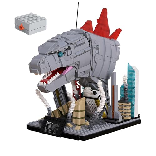 DzirePada Grufti Biest Kopf Adler Bausteine Bausatz, 1182+Stück Coole Filmtiere Modell Spielzeug, STEM Horror Kreaturen Kopf Klammerblöcke, Ideen Geschenke für Fan Kinder Erwachsene von DzirePada