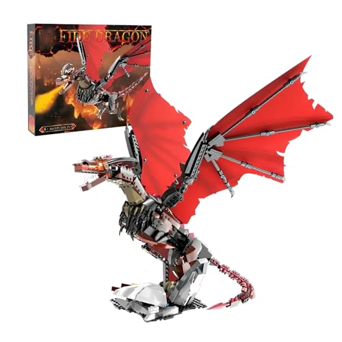 DzirePada Ideen Feuriger Drache Bausteine Bausatz, Drachen Modell STEM Spielzeug, Tiere Klemmbausteine für Fans Home Decor, Kreatives Geschenk für Kinder Jungen & Mädchen Erwachsene (1018 Stück) DzirePada Ideen Feuriger Drache Bausteine Bausatz, Drachen Modell STEM Spielzeug, Tiere Klemmbausteine für Fans Home Decor, Kreatives Geschenk für Kinder Jungen & Mädchen Erwachsene (1018 Stück) von DzirePada