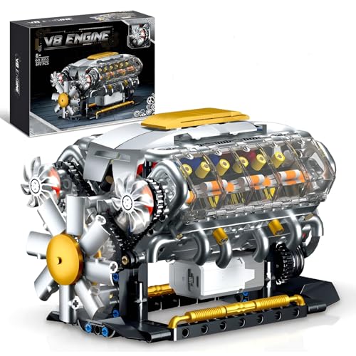 DzirePada Ideen V8 Motor Bausteine Bausatz, 692Stück Bauen Sie Ihr Eigenes MOC Technick V8 Motor Modell Spielzeug für Display, STEM Klemmbausteine Kit Projekt für Kinder & Teens DzirePada Ideen V8 Motor Bausteine Bausatz, 692Stück Bauen Sie Ihr Eigenes MOC Technick V8 Motor Modell Spielzeug für Display, STEM Klemmbausteine Kit Projekt für Kinder & Teens von DzirePada