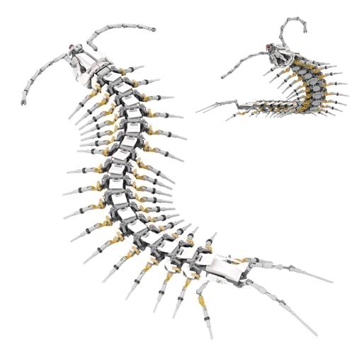 DzirePada Insekten MOC Tausendfüßler Bausteine Bausatz, 691 Stück Kreative Tiere Modell Spielzeug, STEM Käfer Anzeige Modell Geschenk Spielzeug für Jungen Mädchen Kinder Erwachsene von DzirePada
