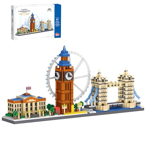 DzirePada London Mini Bausteine Bausatz, 3210Stück Stadt Reihe Berühmte Wahrzeichen Architektur Modell, Konstruktion Straße Ansicht Micro Klemmbausteine, Geschenke für Kinder Erwachsen DzirePada London Mini Bausteine Bausatz, 3210Stück Stadt Reihe Berühmte Wahrzeichen Architektur Modell, Konstruktion Straße Ansicht Micro Klemmbausteine, Geschenke für Kinder Erwachsen von DzirePada