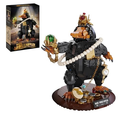 DzirePada Magische Welt Niffler Bausteine Bausatz, 1148 Stück Harry Schnabeltier Klemmbausteine Kit, Schnüffeltiere Modell Spielzeug, Kreative Geschenke für Erwachsene und Kinder von DzirePada