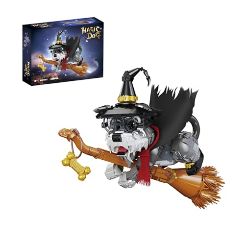 DzirePada Magischer Hund Bausteine Bausatz, 1298 Stück Kreativer Schnauzer mit Besen Modell Spielzeug, Zauberer Hund Klammerblöcke Kit, Ideen Geschenke für Kinder Erwachsene DzirePada Magischer Hund Bausteine Bausatz, 1298 Stück Kreativer Schnauzer mit Besen Modell Spielzeug, Zauberer Hund Klammerblöcke Kit, Ideen Geschenke für Kinder Erwachsene von DzirePada