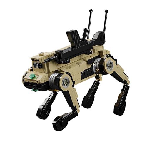 DzirePada Mechanischer Wölfe Baustein Baukasten, 826PCS Militärisches Thema Tier Klemmbausteine, Technik Mech Rohstoff Wolf Modell Spielzeug, Ideen Geschenke für Jungen Kinder Erwachsene von DzirePada
