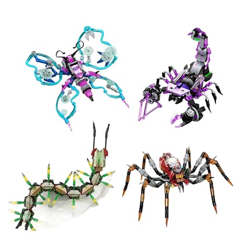 DzirePada Mechanisches Insekten Mini Bausteine Bausatz, 627Stück STEM Tier Klemmbausteine Kit, Käfer Anzeige Modell Geschenk Spielzeug für Jungen Mädchen Kinder Erwachsene(663504) von DzirePada