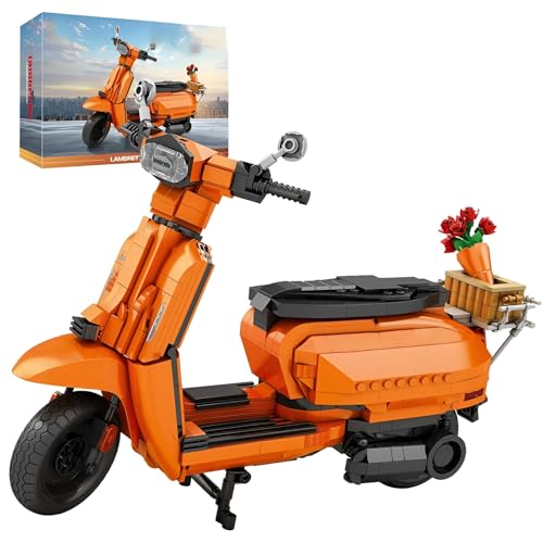 DzirePada Motorrad Bausteine Bausatz, 1169Stück Motorräder Modell Spielzeug, Sammelbare Cool Sidecar Motorrad Ziegel Kit mit Stand, Zimmer Dekor Geburtstagsgeschenke für Jungen Mädchen(Orange DzirePada Motorrad Bausteine Bausatz, 1169Stück Motorräder Modell Spielzeug, Sammelbare Cool Sidecar Motorrad Ziegel Kit mit Stand, Zimmer Dekor Geburtstagsgeschenke für Jungen Mädchen(Orange von DzirePada