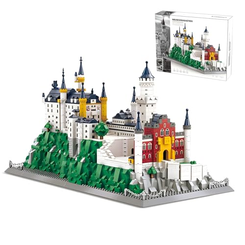 DzirePada Neushwanstein Castle Bausteine Bausatz, 1969Teile Städte Sammlung Modellbau Spielzeug, Berühmte Wahrzeichen Architektur Ziegel Kit, Ideen Geschenke für Erwachsene Teens Haus Dekor von DzirePada