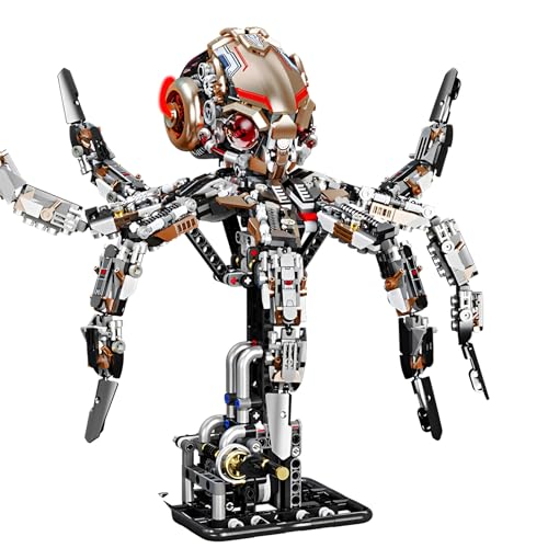 DzirePada Oktopusse Bausteine Bausatz, 1768 Stück Kreative Meerestiere Modell Spielzeug, STEM Marine Organismen Oktopusse Klemmbausteine Kit, Ideen Geschenke für Kinder Erwachsene und Büro Home Decor von DzirePada