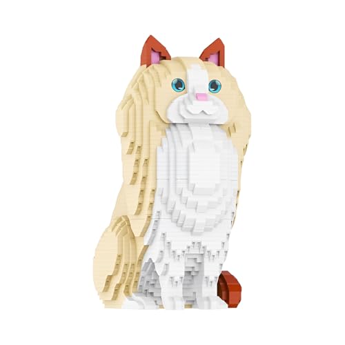 DzirePada Ragdoll Katze Micro Bausteine Bausatz, 2663 Stück Tier Modell Spielzeug, Haustier Kätzchen Mini Klemmbausteine für Haus Büro Deko, Ideen Geschenke für Kinder Erwachsene DzirePada Ragdoll Katze Micro Bausteine Bausatz, 2663 Stück Tier Modell Spielzeug, Haustier Kätzchen Mini Klemmbausteine für Haus Büro Deko, Ideen Geschenke für Kinder Erwachsene von DzirePada