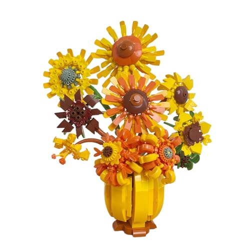 DzirePada Sonneblume Mini Bausatz Blumen mit Vase, Botanische Sammlung Modell Spielzeug für Erwachsene - 1015 Teile Künstliche Blumen Ideen Geschenke für Frauen DzirePada Sonneblume Mini Bausatz Blumen mit Vase, Botanische Sammlung Modell Spielzeug für Erwachsene - 1015 Teile Künstliche Blumen Ideen Geschenke für Frauen von DzirePada