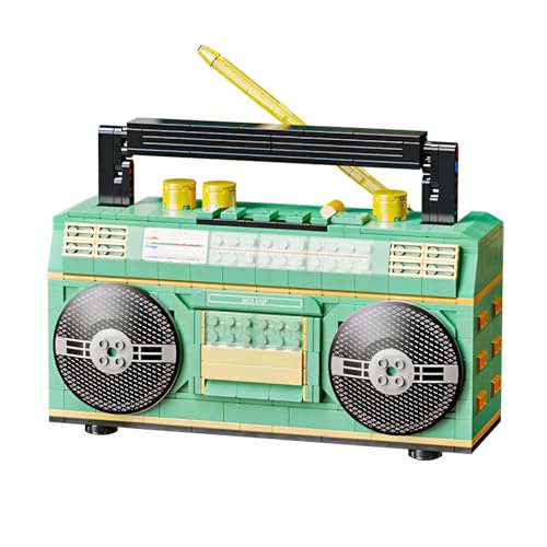 DzirePada Vintage Funk Bausteine Bausatz, 781PCS Kreative Radio Klammerblöcke Kit, Sammler Musik Player Display Modell Spielzeug, Ideen Geschenke für Heimdekoration und Kinder Erwachsene (T2111) von DzirePada