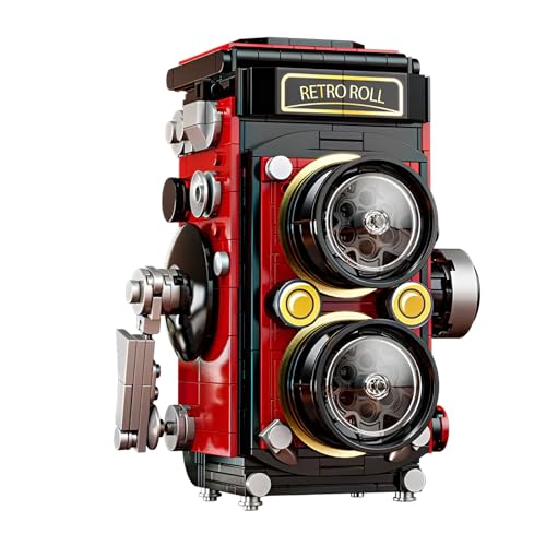 DzirePada Vintage Kamera Bausteine Bausatz, 719Teile Retro Kamera Klammerblöcke, Simuliert Schöpfer Modell Spielzeug, Ideen Geschenke für Home Decoration und Sammler Kinder Erwachsene (T2110) von DzirePada