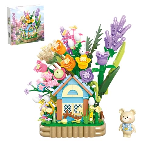 DzirePada Wald Hütte Mini Bausteine Bausatz, Mint Kreative Blume Bär Architektur Modell Spielzeug, Magische Konstruktion Haus Micro Klemmbausteine Kit, Ideen Geschenke für Kinder Erwachsene DzirePada Wald Hütte Mini Bausteine Bausatz, Mint Kreative Blume Bär Architektur Modell Spielzeug, Magische Konstruktion Haus Micro Klemmbausteine Kit, Ideen Geschenke für Kinder Erwachsene von DzirePada