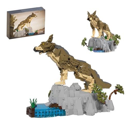 DzirePada Wolf Bausteine Bausatz, 1192Stück Wald Tier Modell Spielzeug Kit, STEM Heulender Wolf Klemmbausteine, Ideen Geschenke für Kinder Erwachsene Haus Büro Dekoration DzirePada Wolf Bausteine Bausatz, 1192Stück Wald Tier Modell Spielzeug Kit, STEM Heulender Wolf Klemmbausteine, Ideen Geschenke für Kinder Erwachsene Haus Büro Dekoration von DzirePada