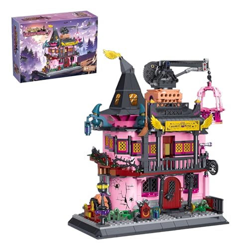 Halloween Magie Labor Mini Baustein Bausatz, Kreative Horror Haus Mikro Klemmbausteine, STEM Konstruktionen Modell Spielzeug, Sammelbare Architektur Dekoration Ideen Geschenke für Kinder Erwachsene von DzirePada