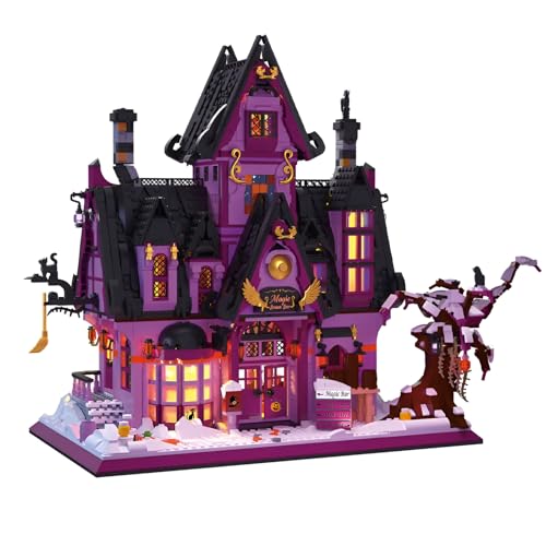 Halloween Magisches Schloss Mini Bausteine Bausatz, 2639Teile Horror Hotel Mikro Klammerblöcke Kit, Konstruktionen Modell Spielzeug, Sammelbare Architektur Dekoration Geschenke für Kinder Erwachsene von DzirePada