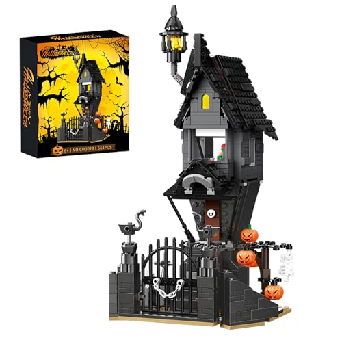 Halloween Spukhaus Bausteine Bausatz, 564Stück MOC vor Weihnachten Spukhaus Klemmbausteine Kit, Horrorserie Architektur Modell, Kürbisse Halloween Spielzeug Geschenke für Erwachsene & Kinder Halloween Spukhaus Bausteine Bausatz, 564Stück MOC vor Weihnachten Spukhaus Klemmbausteine Kit, Horrorserie Architektur Modell, Kürbisse Halloween Spielzeug Geschenke für Erwachsene & Kinder von DzirePada