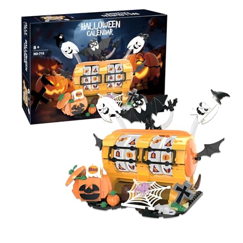 Halloweenkürbis Adventskalender Bausteine Bausatz, Halloween Spielzeug Dekoration mit Gespenst und Kürbis Handyhalter Bausatz, Festival Geschenkideen für Erwachsene, Kinder, Jungen und Mädchen Halloweenkürbis Adventskalender Bausteine Bausatz, Halloween Spielzeug Dekoration mit Gespenst und Kürbis Handyhalter Bausatz, Festival Geschenkideen für Erwachsene, Kinder, Jungen und Mädchen von DzirePada