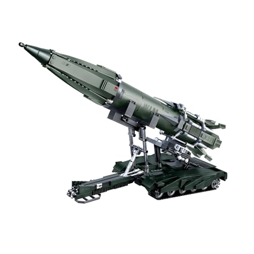 Interkontinentale Rakete Bausteine Bausatz, 1068Teile Militär Stil Marschflugkörper Modell Spielzeug, Kreative WWII Krieg Waffen Klemmbausteine, Dekor Ideen Geschenke für Jungen Kinder Erwachsene von DzirePada