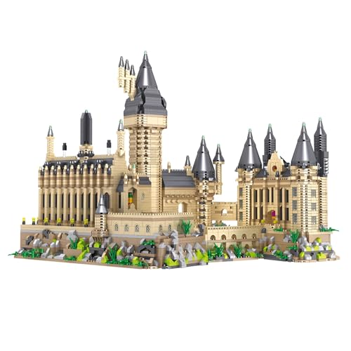 Magische Welt Schloss Mini Bausteine Bausatz, 5800+Stück Konstruktionen Modell Spielzeug, STEM Film Sammlerstück Harry Micro Klemmbausteine, Ideen Geschenke für Kinder Erwachsene und Haus Büro Dekor von DzirePada
