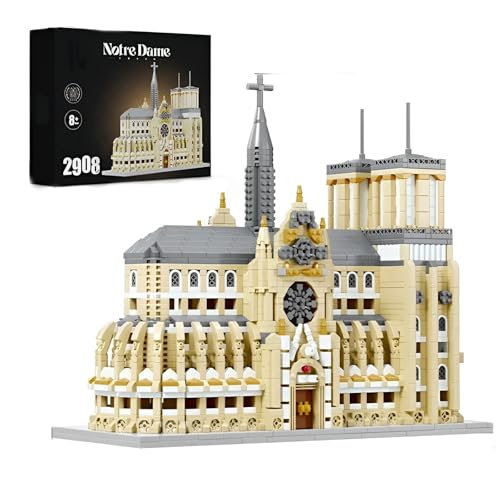 Notre Dame Mini Bausteine Bausatz, 2908Stück Paris Wahrzeichen Konstruktion Modell Spielzeug, Stadt Serie Architektur Mikro-Klemmbausteine Kit, Ideen Geschenke für Kinder Erwachsene und Büro Haus Deko Notre Dame Mini Bausteine Bausatz, 2908Stück Paris Wahrzeichen Konstruktion Modell Spielzeug, Stadt Serie Architektur Mikro-Klemmbausteine Kit, Ideen Geschenke für Kinder Erwachsene und Büro Haus Deko von DzirePada