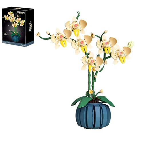 Orchidee Blume Bausteine Bausatz, 766 Stück künstliches Blumen Modell Spielzeug, Pflanzensammlung Blumen Klemmbausteine, Geschenkideen für Kinder und Erwachsene und als Dekoration für das Büro(2173) Orchidee Blume Bausteine Bausatz, 766 Stück künstliches Blumen Modell Spielzeug, Pflanzensammlung Blumen Klemmbausteine, Geschenkideen für Kinder und Erwachsene und als Dekoration für das Büro(2173) von DzirePada