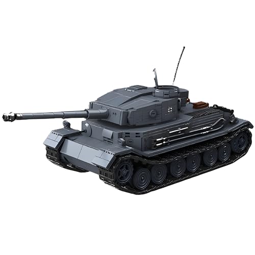 Panzerkampfwagen VI Tiger(P) Bausteine Bausatz, 1531Stück WW2 Armee Modelle Panzer Spielzeug, Waffen Krieg Fahrzeuge Klemmbausteine Kit, Ideen Militärische Geschenke für Jungen Kinder Erwachsene von DzirePada