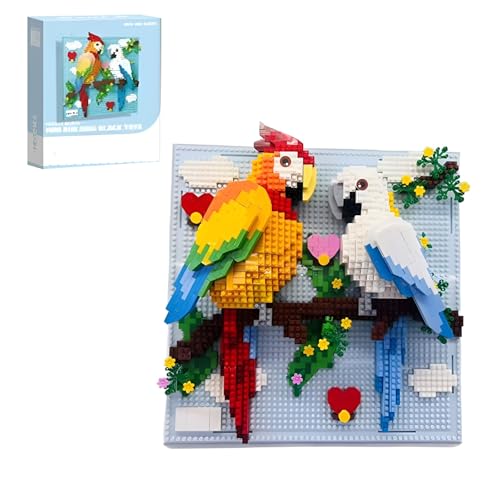 Papagei Vogel Tier Micro Mini Baustein Bausatz, 1700Stück Tier Modell Spielzeug, Einzigartige Haus Wanddekoration oder Tisch Display, Kreative Geburtstag Geschenk Spielzeug für Erwachsene Kinder Papagei Vogel Tier Micro Mini Baustein Bausatz, 1700Stück Tier Modell Spielzeug, Einzigartige Haus Wanddekoration oder Tisch Display, Kreative Geburtstag Geschenk Spielzeug für Erwachsene Kinder von DzirePada
