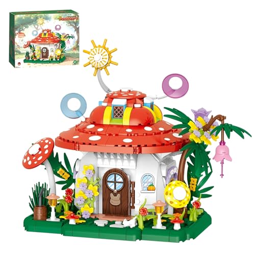 Pilzhaus Mini Bausteine Bausatz, 745Stück Magischer Wald Pilz Micro Bauklötze Spielzeug Modell, Lehrreiches Bauspielzeug für Kinder Erwachsene, Kreatives Bau Spielzeug STEM Lernen Aktivitäten(641002) Pilzhaus Mini Bausteine Bausatz, 745Stück Magischer Wald Pilz Micro Bauklötze Spielzeug Modell, Lehrreiches Bauspielzeug für Kinder Erwachsene, Kreatives Bau Spielzeug STEM Lernen Aktivitäten(641002) von DzirePada