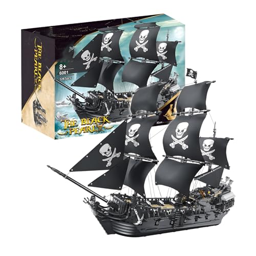 Piraten Schiff Bausteine Bausatz, 3423 Teile Schwarzes Perlen Piraten Schiff Ziegel Kit, STEM Boot Modell Spielzeug Geschenke für Kinder und Erwachsen, Geschenke für Piraten Schiff Enthusiasten (6001) Piraten Schiff Bausteine Bausatz, 3423 Teile Schwarzes Perlen Piraten Schiff Ziegel Kit, STEM Boot Modell Spielzeug Geschenke für Kinder und Erwachsen, Geschenke für Piraten Schiff Enthusiasten (6001) von DzirePada