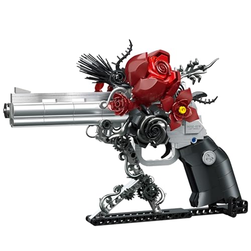 Revolver Bausteine Bausatz mit Rosen, 631 Teile Pistolen Modell Sammlung Spielzeug, Kreatives Mechanisches Pistolen Bauklötze Kit, Simulation Militärische Spielzeug für Kinder und Erwachsene Heim Deko Revolver Bausteine Bausatz mit Rosen, 631 Teile Pistolen Modell Sammlung Spielzeug, Kreatives Mechanisches Pistolen Bauklötze Kit, Simulation Militärische Spielzeug für Kinder und Erwachsene Heim Deko von DzirePada