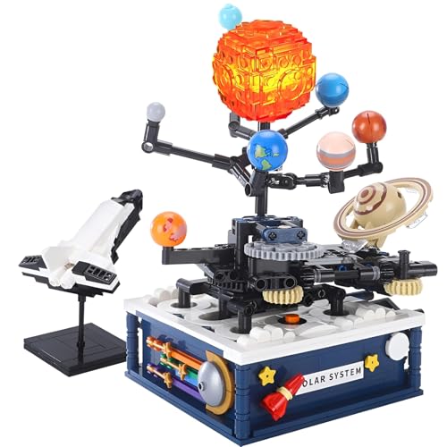Sonnensystem Baustein Baukasten, 775Stück Drehbare Weltraumforschung Bauklötze, STEM Modellspielzeug mit 9 Planeten und Raketensets, Wissenschaft Astronomie Geschenke Jungen Mädchen Kinder Erwachsene Sonnensystem Baustein Baukasten, 775Stück Drehbare Weltraumforschung Bauklötze, STEM Modellspielzeug mit 9 Planeten und Raketensets, Wissenschaft Astronomie Geschenke Jungen Mädchen Kinder Erwachsene von DzirePada