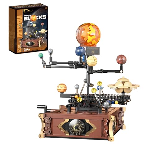 Sonnensystem Sternspuren Bausteine Baukasten, 697Stück Drehbare Raumfahrt Modell Spielzeug, STEM Planeten Sonne Wissenschaft Experimente Klammerblöcke Kit, Ideen Geschenke für Kinder Erwachsene Sonnensystem Sternspuren Bausteine Baukasten, 697Stück Drehbare Raumfahrt Modell Spielzeug, STEM Planeten Sonne Wissenschaft Experimente Klammerblöcke Kit, Ideen Geschenke für Kinder Erwachsene von DzirePada