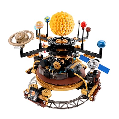 Sonnensystem Sternspuren Bausteine Baukasten, 946Stück Drehbare Raumfahrt Modell Spielzeug, STEM Planeten Sonne Wissenschaft Experimente Klammerblöcke Kit, Ideen Geschenke für Kinder Erwachsene(a) von DzirePada