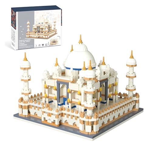 Tadsch Mahal Mini Bausteine Bausatz, 4000Teile Berühmte Welt Wahrzeichen Konstruktionen Modell Spielzeug, Symbol der Liebe Schloss Mirco Klemmbausteine, Ideen Geschenke für Frauen Jungen Erwachsene von DzirePada