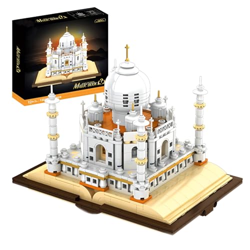 Tadsch Mahal Mini Bausteine Bausatz, 768Teile Berühmte Welt Wahrzeichen Konstruktionen Modell Spielzeug, Symbol der Liebe Schloss Mirco Klemmbausteine, Ideen Geschenke für Frauen Jungen Erwachsene von DzirePada