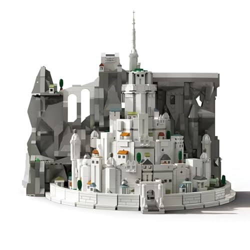 Weiße Stadt Kaiserliche Hauptstadt Architektur Bausteine Bausatz, 2318Stück Filmszene Konstruktionen Modell Spielzeug, Stadt Street View Castle Klemmbausteine, Ideen Geschenke für Kinder Erwachsene von DzirePada