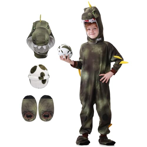 Dino Kostüm Kinder Faschingskostüm Dinosaurier Jungen Dino Onesie Drachenkostüm für Karneval&Halloween Dino Kostüm Kinder Faschingskostüm Dinosaurier Jungen Dino Onesie Drachenkostüm für Karneval&Halloween von Dzorim