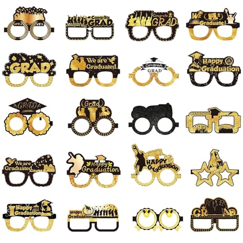 DzpKrka Abschlussball-Brille, 2025 Abschlussbrille, 20 Stück Papier-Brillen, Funnyeglasses für Partydekorationen, Urlaubszubehör für Kinder DzpKrka Abschlussball-Brille, 2025 Abschlussbrille, 20 Stück Papier-Brillen, Funnyeglasses für Partydekorationen, Urlaubszubehör für Kinder von DzpKrka