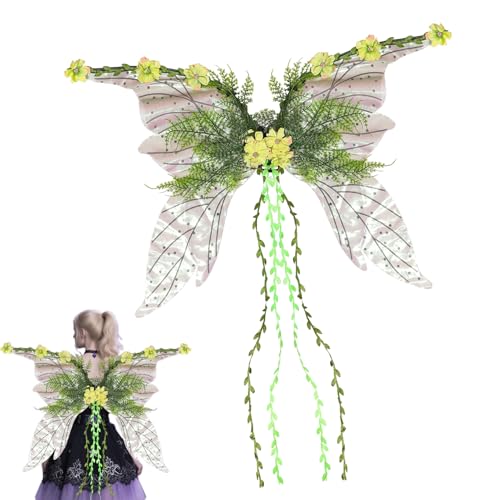 DzpKrka Erwachsenen Feenflügel - Funkelnde Schmetterlingsflügel - Kostümaccessoires Für Damen Mädchen Bühnenauftritt Fest Halloween Weihnachten Gartenparty von DzpKrka