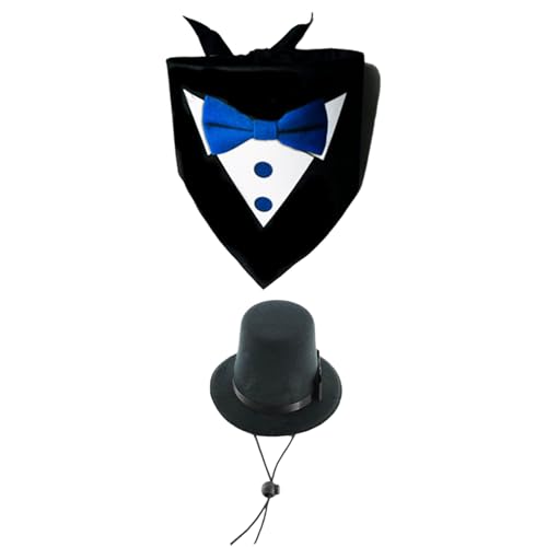 DzpKrka -Gänse -Outfit -Set, Gänsestatue -Kleidung | Gartengänsekostüm | Wasservögel Gentleman Skulpturhüte Fliegenschal von DzpKrka