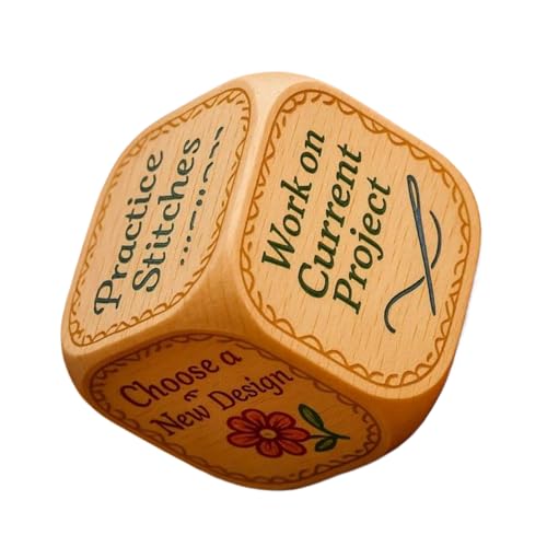 DzpKrka Stickwürfel | Handgefertigte Quilting Entscheidungswürfel - Praktisches Bastelzubehör Für Künstlerinnen Stickerinnen Begeisterte Anfängerinnen Kunstwerk Strickkurse Workshop Zuhause Reise | von DzpKrka