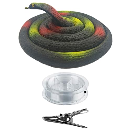DzpKrka String Snake, Clip on Streich Schlange, Simulation Biegbare Schlange, Interaktives falsches Tier, tragbare Halloween -Sachen für Familienversammlungen, Themenpartys von DzpKrka