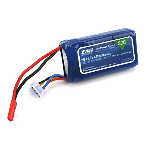 11.1V 450mAh 3S 30C LiPo Battery: JST von E-Flite