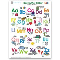 Das bunte Kinder-ABC. Poster / Das bunte Kinder-ABC deutsch-englisch von E & Z Verlag GmbH