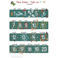 Meine Zahlen-Tafel von 1-20 Druckschrift Meine Zahlen-Tafel von 1-20 Druckschrift von E&Z Verlag GmbH