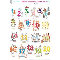 Meine tierischen Zahlen von 1-20. Poster von E & Z Verlag GmbH