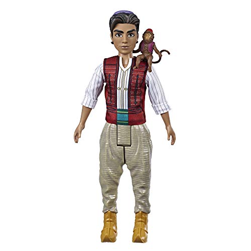 Disney Prinzessin Aladdin Modepuppe mit Abu, inspirierter Aladdin Live-Action-Film, Spielzeug für Kinder ab 3 Jahren von Disney
