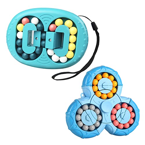 EACHHAHA Original-Magic Bean Set 2 Stücke, Rotierender Fingerwürfel Intelligenz Spiele,IQ Puzzle Fidget Toys,Verbessern Sie logisches Denken und praktische Fähigkeiten,ostergeschenke Kinder von EACHHAHA