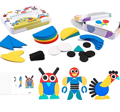 EACHHAHA Holzpuzzles ab 3 Jahr, Montessori Spielzeug für Kinder ab 3 Jahren, Geometrische Formen Lernspielzeug mit 60 Designkarten und 36 Puzzleteile, Geschenke für Jungen und Mädchen EACHHAHA Holzpuzzles ab 3 Jahr, Montessori Spielzeug für Kinder ab 3 Jahren, Geometrische Formen Lernspielzeug mit 60 Designkarten und 36 Puzzleteile, Geschenke für Jungen und Mädchen von EACHHAHA